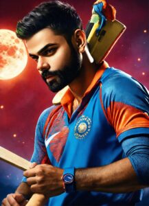 virat kholi playing crciket in moon